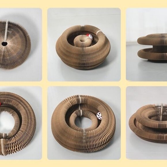 Cat Toy,Magic Accordion Cat Scratcher,Foldable, Flexible Shaping, Interactive - Picture 3 of 7